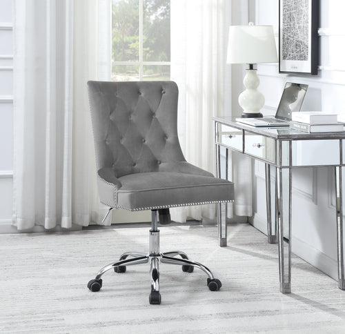 COASTER OFFICE-ACCESSORY TUFTED BACK OFFICE CHAIR GREY AND CHROME