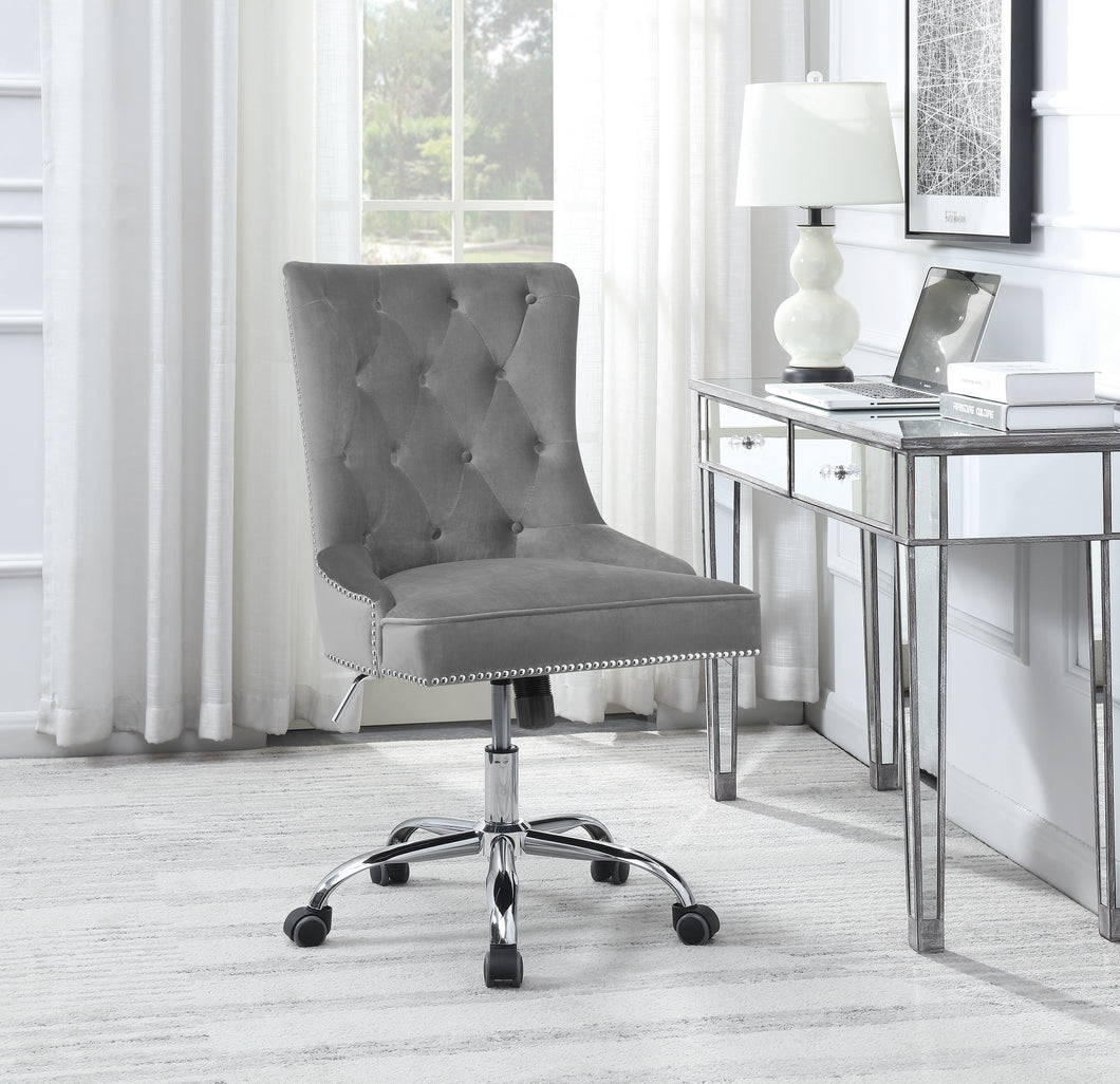 COASTER OFFICE-ACCESSORY TUFTED BACK OFFICE CHAIR GREY AND CHROME