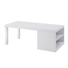 ACME HARTA WHITE HIGH GLOSS & CHROME FINISH COFFEE TABLE