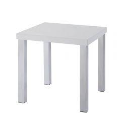 ACME HARTA WHITE HIGH GLOSS & CHROME FINISH END TABLE