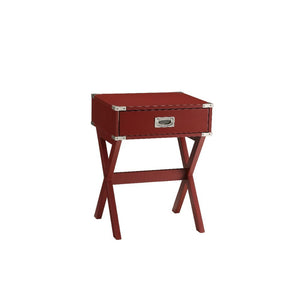 ACME BABS RED FINISH ACCENT TABLE
