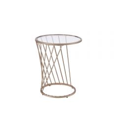 ACME BLUELIPE CHAMPAGNE FINISH END TABLE
