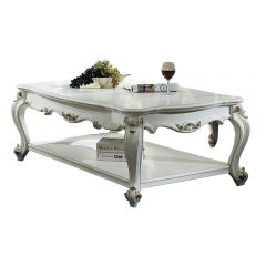 ACME PICARDY II ANTIQUE PEARL FINISH COFFEE TABLE