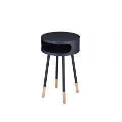 ACME SONRIA BLACK & NATURAL ACCENT TABLE