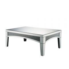 ACME NORALIE MIRRORED & FAUX DIAMONDS COFFEE TABLE