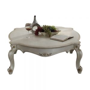 ACME PICARDY ANTIQUE PEARL FINISH COFFEE TABLE