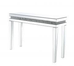 ACME LOTUS MIRRORED & FAUX ICE CUBE CRYSTALS SOFA TABLE
