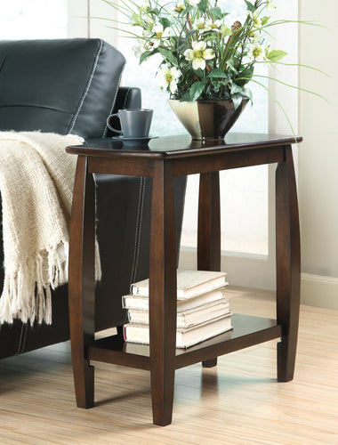COASTER OFFICE-ACCESSORY 1-SHELF CHAIRSIDE TABLE CAPPUCCINO