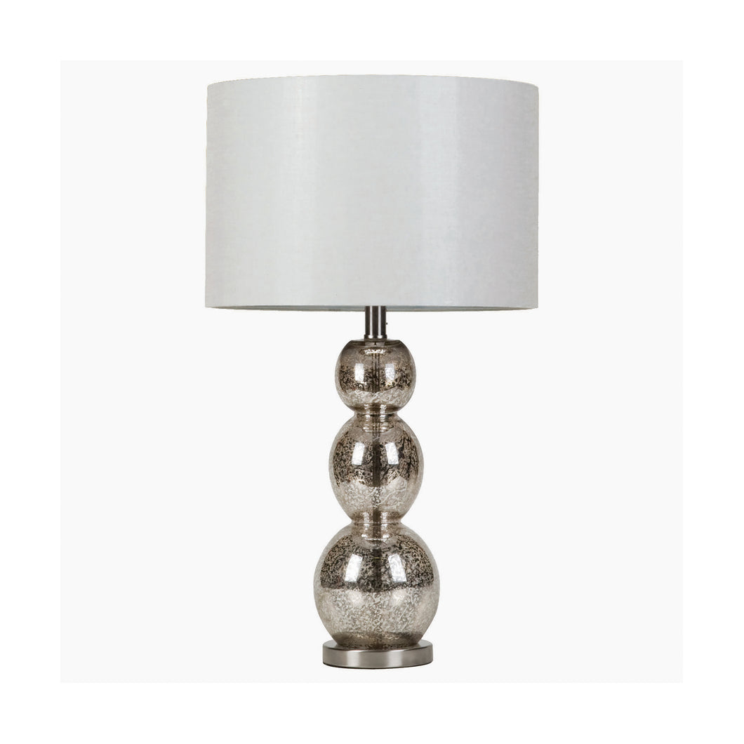 COASTER DRUM ANTIQUE SILVER TABLE LAMP