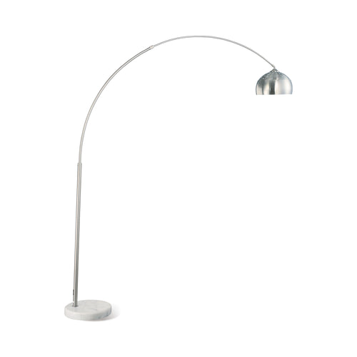 COASTER ARCHED FLOOR LAMP BRUSHED STEEL AND CHROME