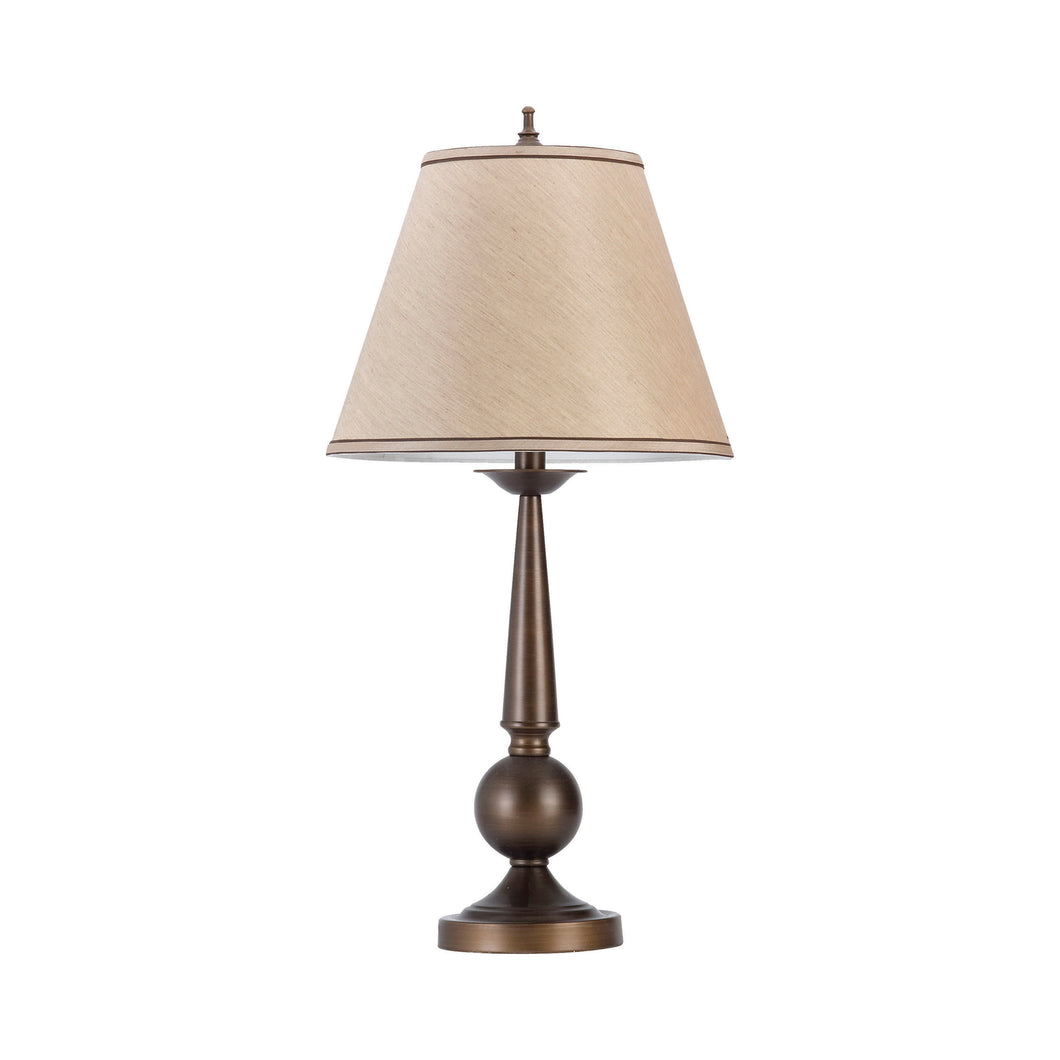 COASTER CONE SHADE BRONZE AND BEIGE TABLE LAMP