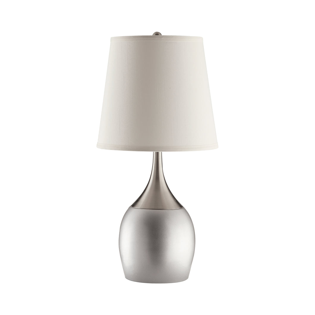 COASTER EMPIRE SHADE SILVER AND CHROME TABLE LAMP