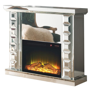 ACME DOMINIC MIRRORED FIREPLACE