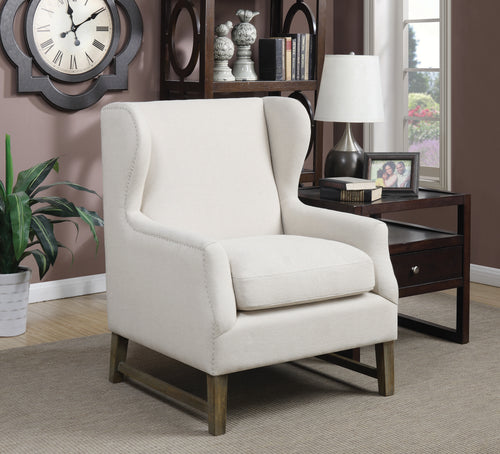 COASTER OFFICE-ACCESSORY WING BACK ACCENT CHAIR CREAM