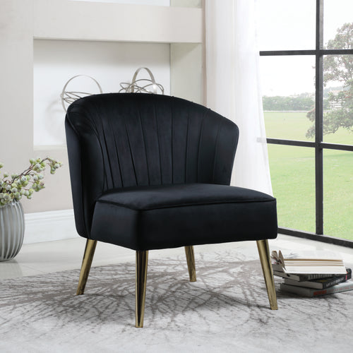 COASTER OFFICE-ACCESSORY UPHOLSTERED ACCENT CHAIR WITH TAPERED LEGS BLACK