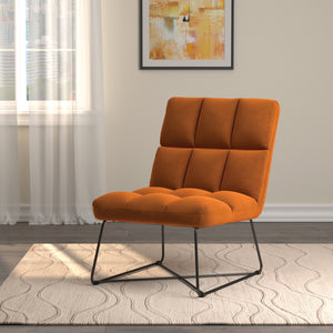 COASTER OFFICE-ACCESSORY ARMLESS UPHOLSTERED ACCENT CHAIR BURNT ORANGE
