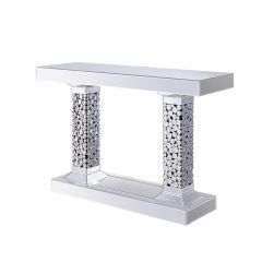 ACME KACHINA MIRRORED & FAUX GEMS CONSOLE TABLE