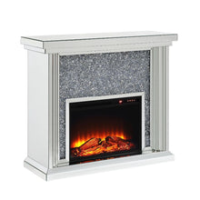Load image into Gallery viewer, ACME NORALIE MIRRORED &amp; FAUX DIAMONDS FIREPLACE