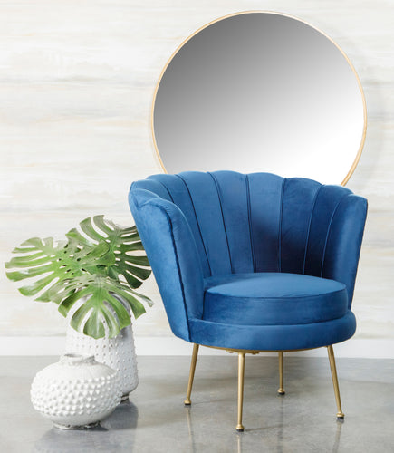 COASTER OFFICE-ACCESSORY CHANNELED TUFTED BARREL ACCENT CHAIR BLUE