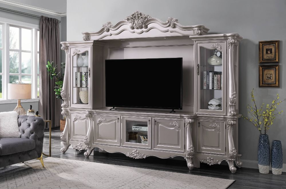 ACME BENTLY CHAMPAGNE FINISH ENTERTAINMENT CENTER