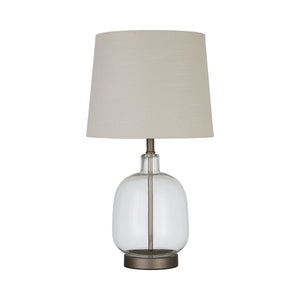 COASTER EMPIRE TABLE LAMP BEIGE AND CLEAR