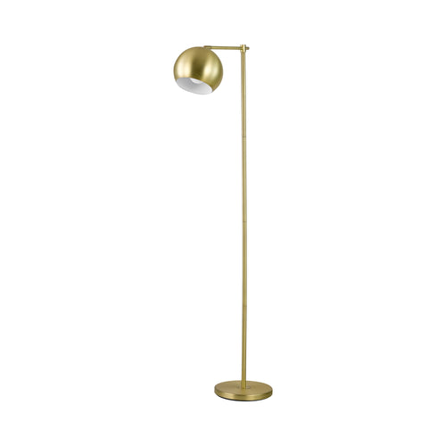 COASTER 1-LIGHT DOME SHADE FLOOR LAMP BRASS