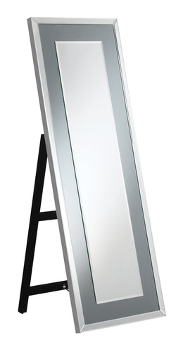 COASTER OFFICE-ACCESSORY RECTANGULAR CHEVAL MIRROR WITH LED LIGHT SILVER