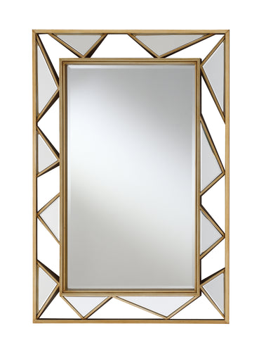 COASTER OFFICE-ACCESSORY RECTANGULAR GEOMETRIC WALL MIRROR GOLD
