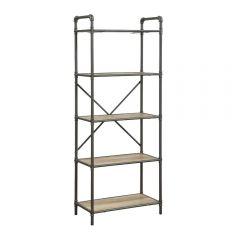 ACME ITZEL ANTIQUE OAK & SANDY GRAY FINISH BOOKSHELF