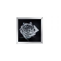 ACME TALISHA MIRRORED & FAUX CRYSTAL ROSE WALL ART