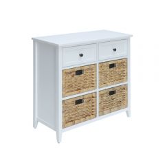 ACME FLAVIUS WHITE FINISH CONSOLE TABLE W/DRAWERS