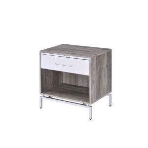 ACME CISTUS WEATHERED GRAY OAK & WHITE ACCENT TABLE