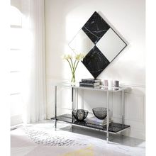Load image into Gallery viewer, ACME ANGWIN MIRRORED &amp; FAUX MARBLE TOP ACCENT MIRROR