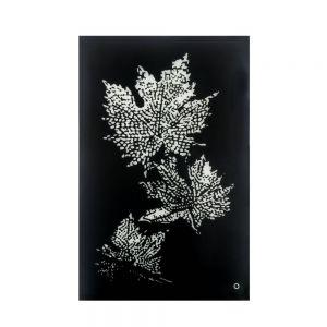 ACME TALISHA SMOKY GLASS & FAUX CRYSTAL WALL ART W/LED