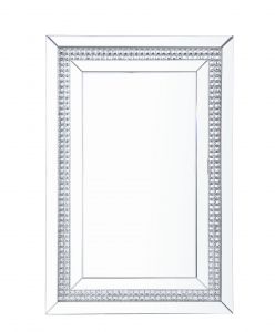 ACME LOTUS MIRRORED, FAUX ICE CUBE CRYSTALS ACCENT MIRROR