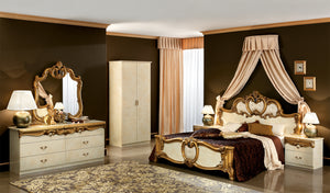 ESF BAROCCO IVORY W/GOLD BEDROOM SET