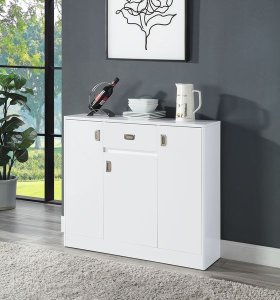 ACME PAGAN WHITE HIGH GLOSS FINISH SERVER