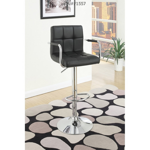 UPDATED F1557 BLACK ADJUSTABLE BARSTOOL