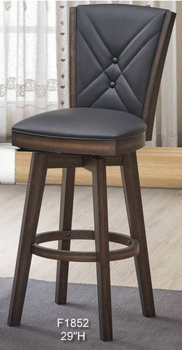 UPDATED BLACK SWIVEL BAR STOOL