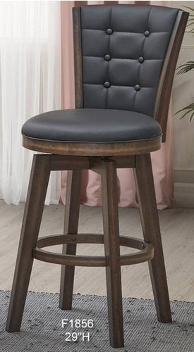 UPDATED CHARCOAL SWIVEL BAR STOOL