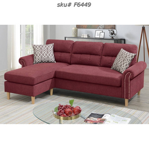 UPDATED ALL-IN-ONE SECTIONAL W/ 2 PILLOWS PAPRIKA RED