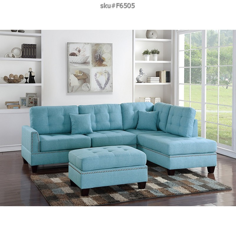 UPDATED 3PCS SECTIONAL SET BLUE