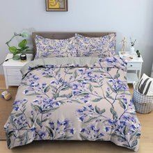 Load image into Gallery viewer, Classic Duvet Cover Sets Flower Blue Gold King,Queen,Full,Twin Double Quilt Covers Pillowcases Bed Linens Bedding Set 260x220cm