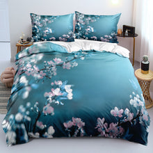 Load image into Gallery viewer, Classic Duvet Cover Sets Flower Blue Gold King,Queen,Full,Twin Double Quilt Covers Pillowcases Bed Linens Bedding Set 260x220cm