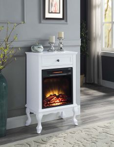 ACME EIRENE WHITE FINISH FIREPLACE