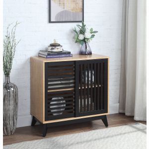 ACME GAMALIEL OAK & ESPRESSO FINISH CONSOLE TABLE