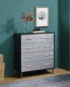 ACME MYLES BLACK, SILVER & GOLD FINISH CHEST