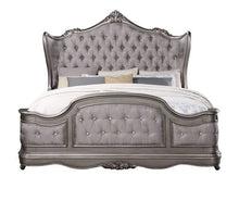 Load image into Gallery viewer, ACME AUSONIA ANTIQUE PLATINUM FINISH QUEEN BED