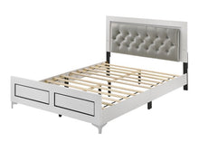 Load image into Gallery viewer, ACME CASILDA GRAY PU &amp; WHITE FINISH QUEEN BED W/LED