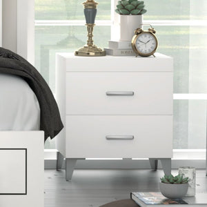 ACME CASILDA WHITE NIGHTSTAND